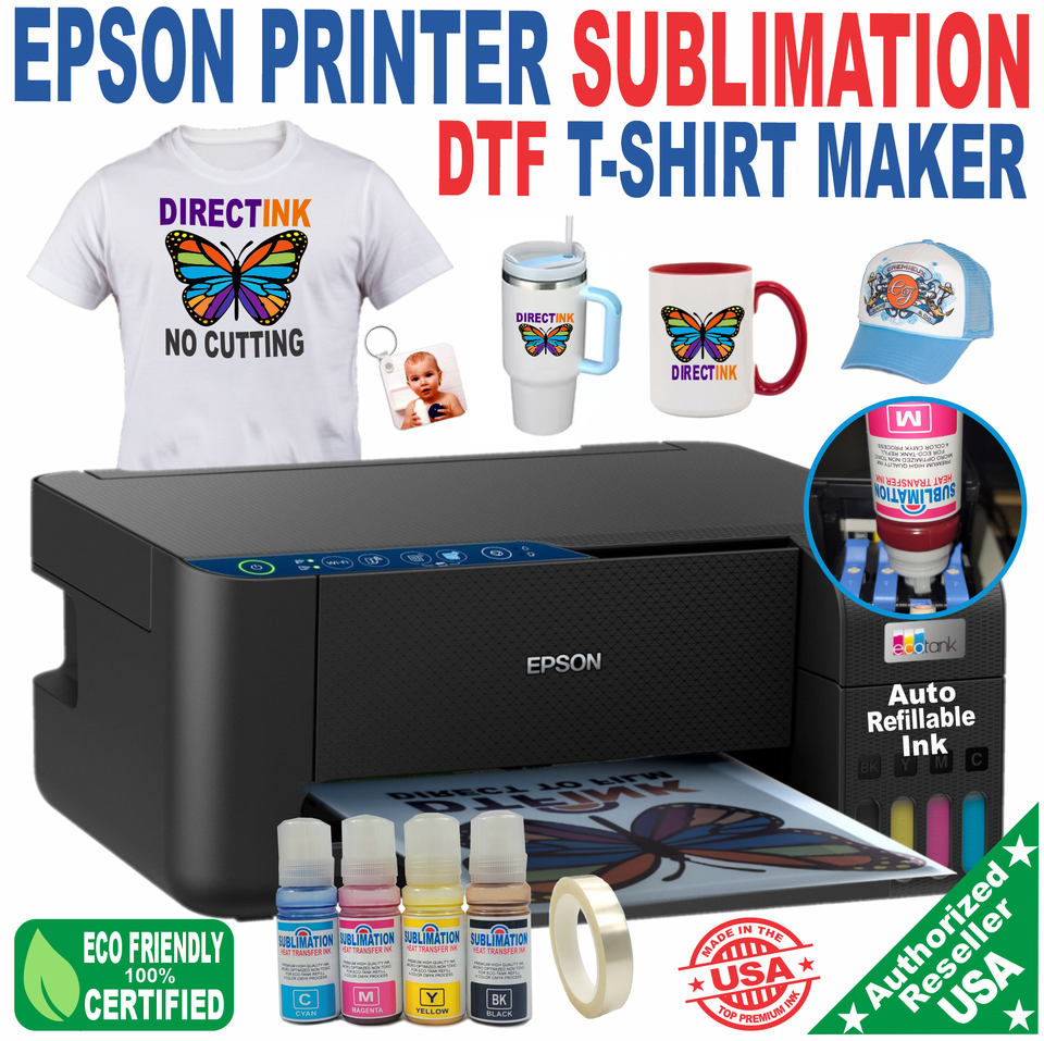 Et Epson Printer with Sublimation Ink for Printing T-shirt, Mug, Caps, Glass..