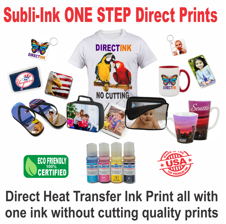 Epson Tank Printer with Sublimation ink + DTF T-Shirt Maker + Bundle Start KIT