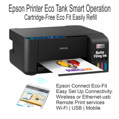Epson Printer with DTF Ink Heat Transfer Full-Color T-Shirt Prints Start Bundle