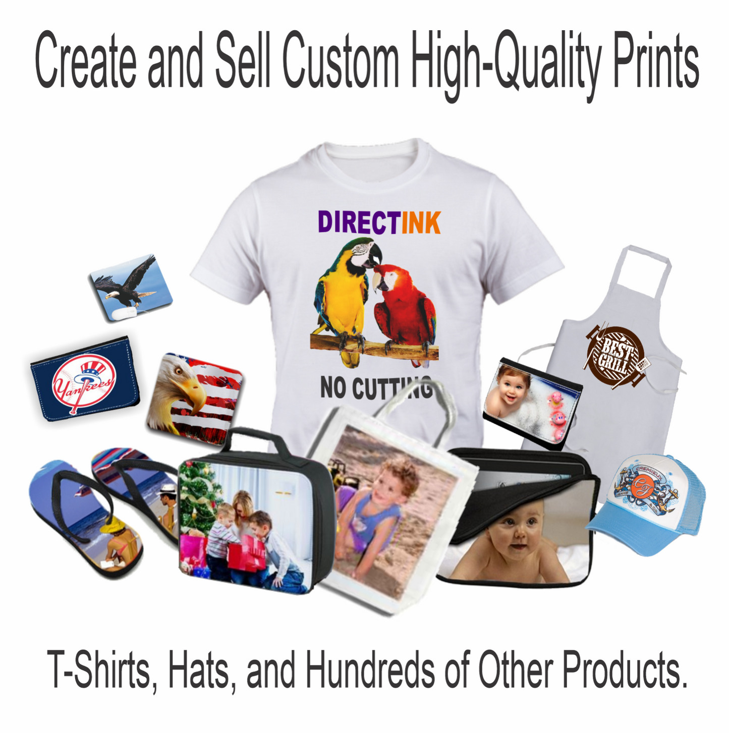 Epson Printer with DTF Ink Heat Transfer Full-Color T-Shirt Prints Start Bundle