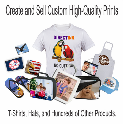 Epson Printer with DTF Ink Heat Transfer Full-Color T-Shirt Prints Start Bundle
