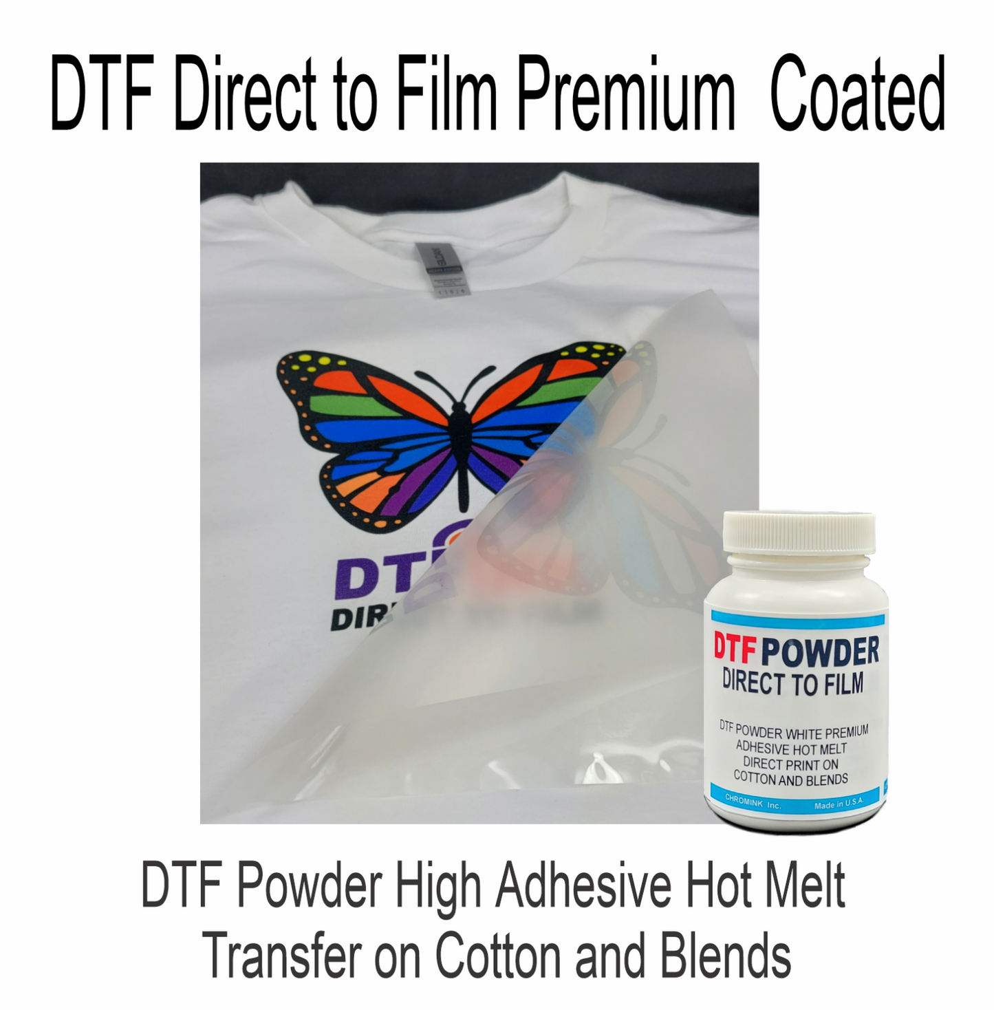 Epson Printer with DTF Ink Heat Transfer Full-Color T-Shirt Prints Start Bundle