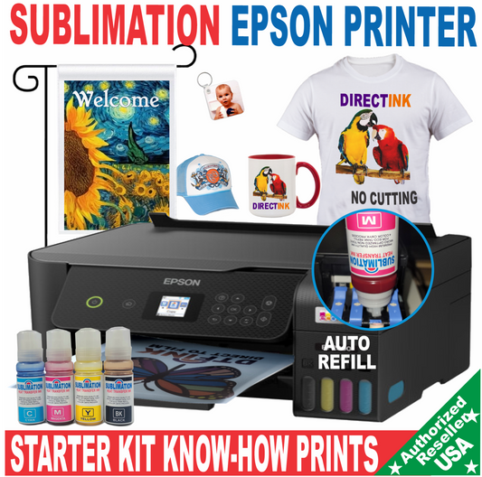 Epson Printer with Sublimation ink Heat Transfer Print Flag Garden T-Shirts Bag