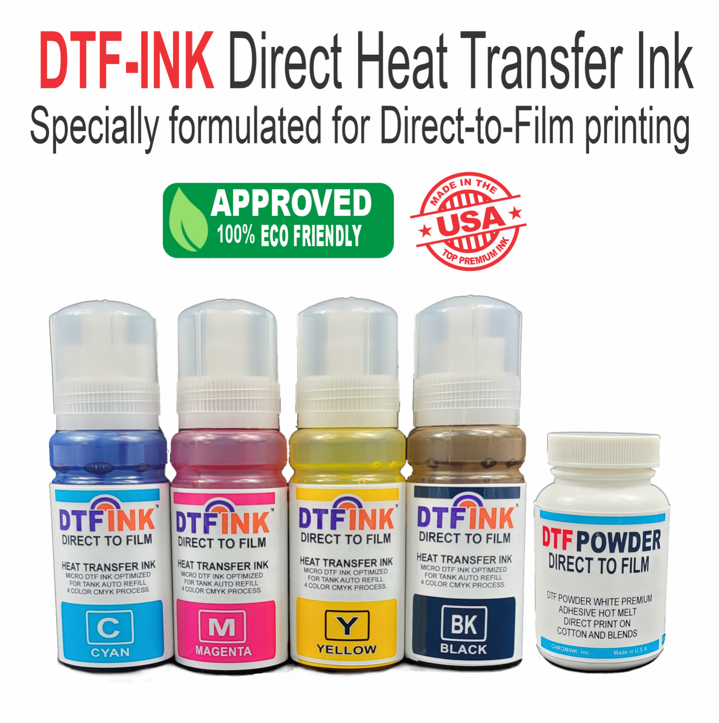DTF Ink ET Epson Printer for Heat Transfer Printing T-Shirt Make Start Bundle