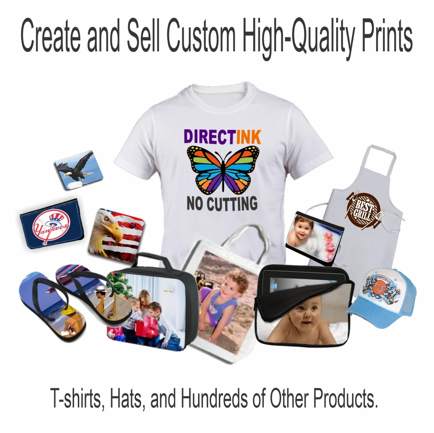 Epson Printer with DTF ink Heat Press Machine 15"x15" T-Shirt Print Start Bundle