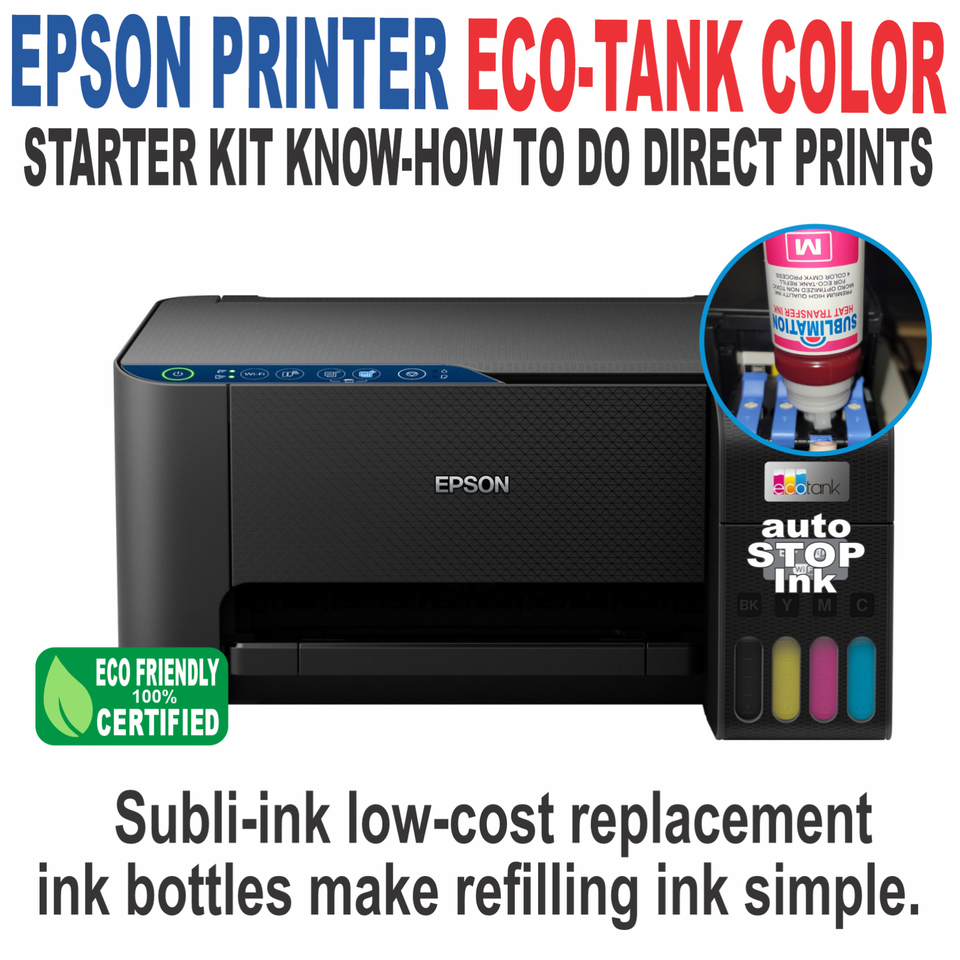 Et Epson Printer with Sublimation Ink for Printing T-shirt, Mug, Caps, Glass..