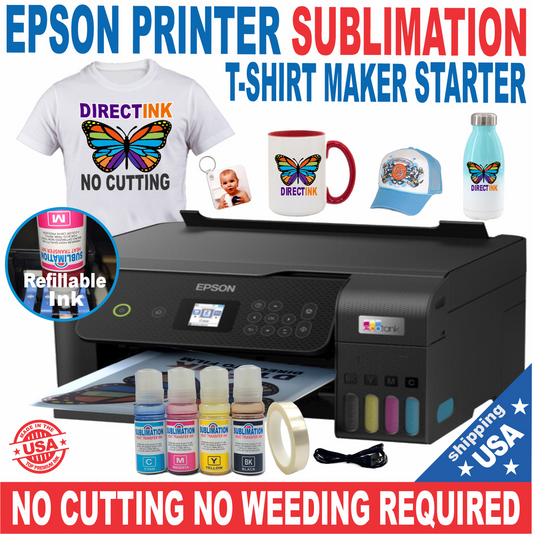 Et Epson Printer with Subli Ink for Printing T-shirt, Mug, Caps, Glass Start kit