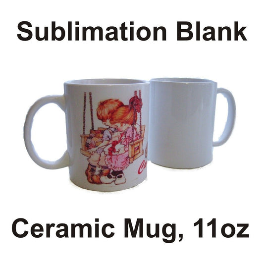 12 White Ceramic Mug Sublimation Blank 11oz Coated Premium for Heat Transfer Ink