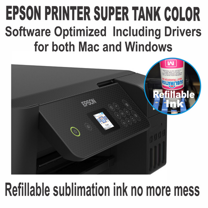 Et Epson Printer with Subli Ink for Printing T-shirt, Mug, Caps, Glass Start kit