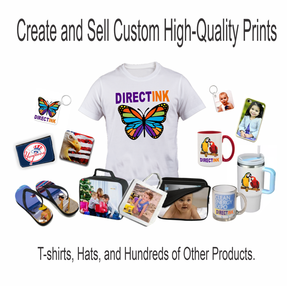 Epson Printer with Sublimation Ink Transfer 5 in 1 Heat Press +DTF Start Bundle